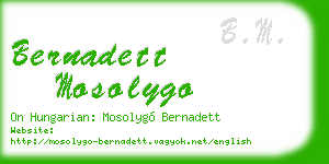 bernadett mosolygo business card