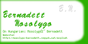 bernadett mosolygo business card